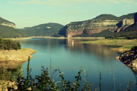 El pantano de Sau a 1 de julio.