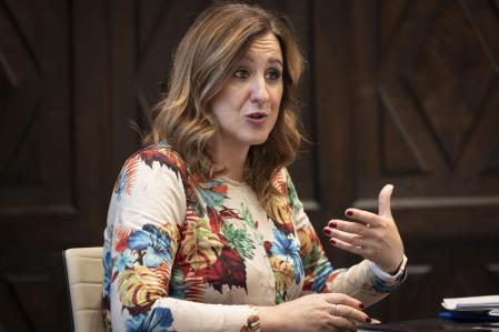 María José Catalá durante la entrevista