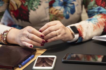 María José Catalá durante la entrevista