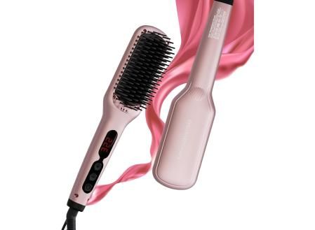 Cepillo Alisador de Pelo Iónico Mejorado con Voltaje Dual Universal