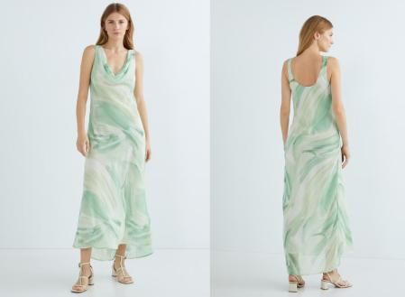 Vestido sin mangas estampado verde de Zermatt