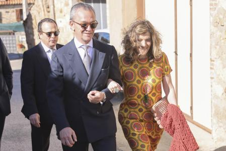 Sandra Falcó llegando al enlace