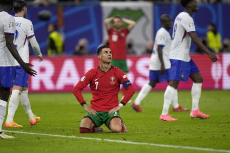 Cristiano durante los cuartos de final contra Francia