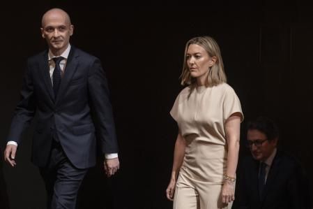 El consejero delegado de Inditex, Óscar García Maceiras, y la presidenta, Marta Ortega 