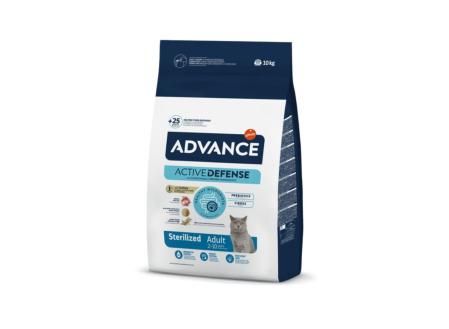 10 kg advance adult sterilized pavo y cebada pienso para gatos