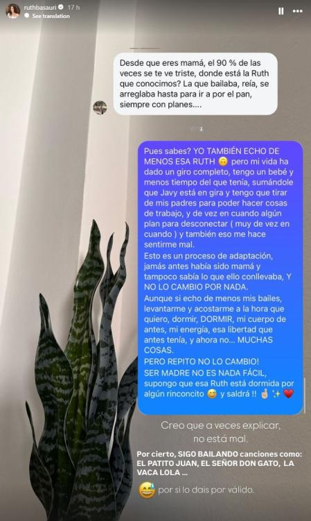 Ruth Basauri admite que 