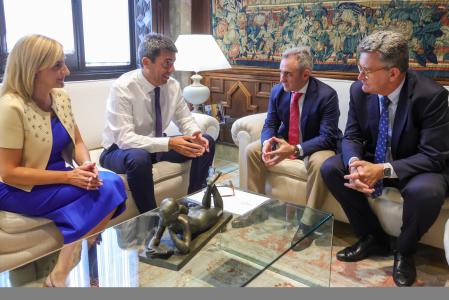 Pradas, Mazón, Barrachina y Martínez Mus, reunidos este viernes en el Palau de la Generalitat