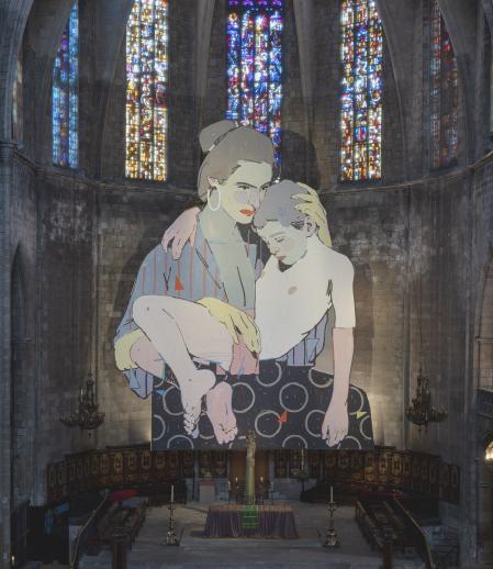 En la iglesia del Pi de Barcelona