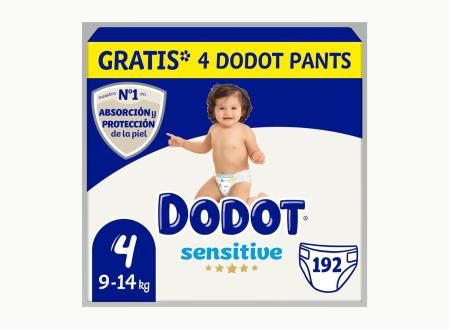 Dodot Pañales Bebé Sensitive Talla 4 (9-14 kg)
