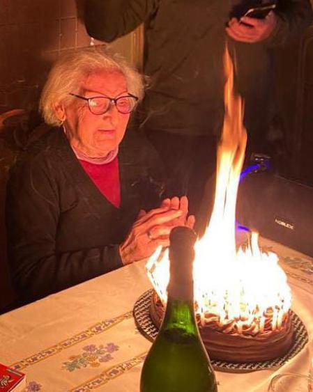 Las llamas del pastel