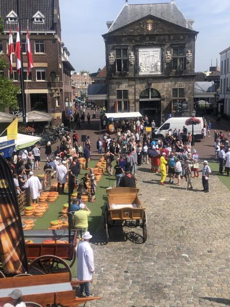 Mercado del queso en la ciudad de Gouda.