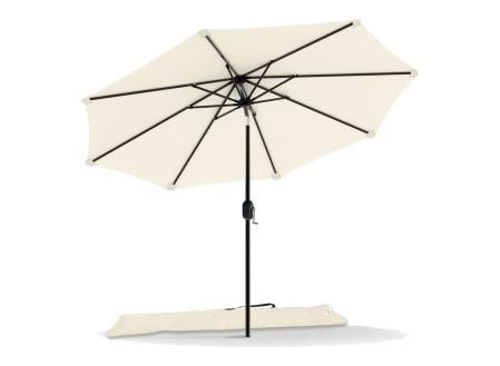 VOUNOT 270 cm Sombrilla Playa Grande, Parasol Terraza Inclinable con Manivela