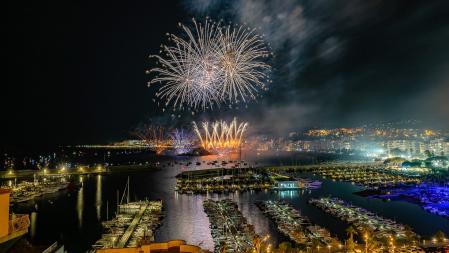 Fuegos artificiales de Santa Anna en Blanes.