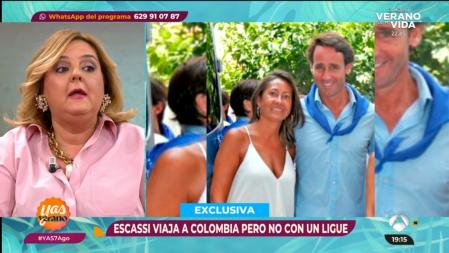 Pilar Vidal revela en 'Y ahora Sonsoles' que Álvaro Muñoz Escassi está en Colombia por motivos laborales, acompañado por su jefa María Baqué