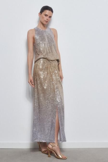 Falda de lentejuelas degradé de la colección TFP para Pedro del Hierro