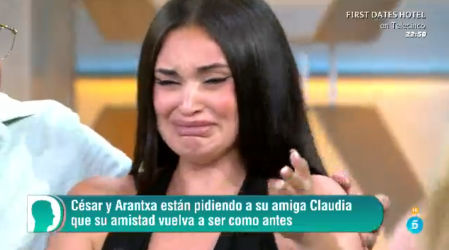 Claudia rompe a llorar tras una tensa confrontación en el plató de 'El Diario de Jorge'