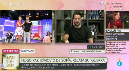 En exclusiva para 'TardeAR', Hugo Paz confiesa cómo la madre de Sofía, Maite Galdeano, complicó su relación y le hizo pasar 