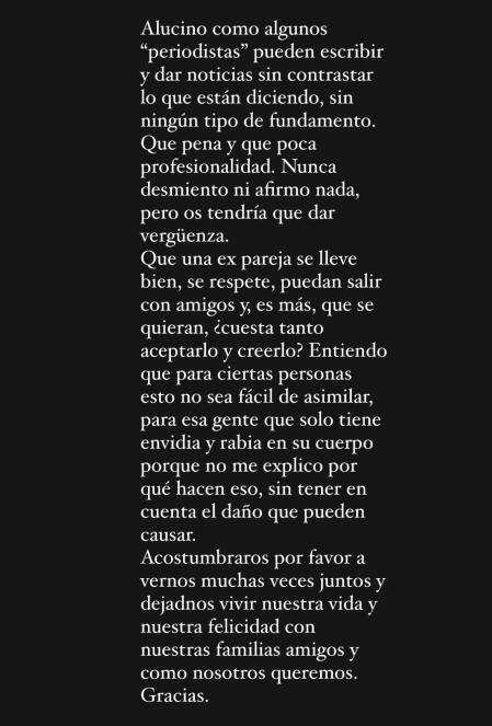 La historia de Instagram de Amalia Bono