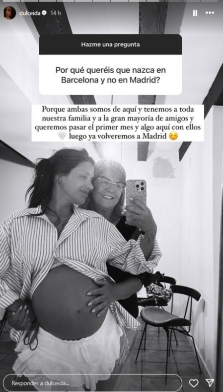 Dulceida quiere dar a luz en Barcelona