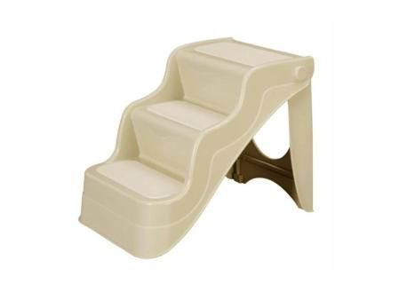 Flamingo escalera plegable beige para perros y gatos