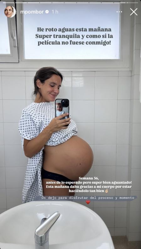 Marta Pombo anuncia que está de parto