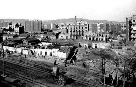 Solar de barracas del Carbonero en 1923.