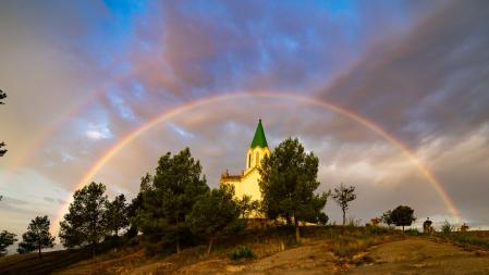 Arco iris doble sobre Puig-agut.