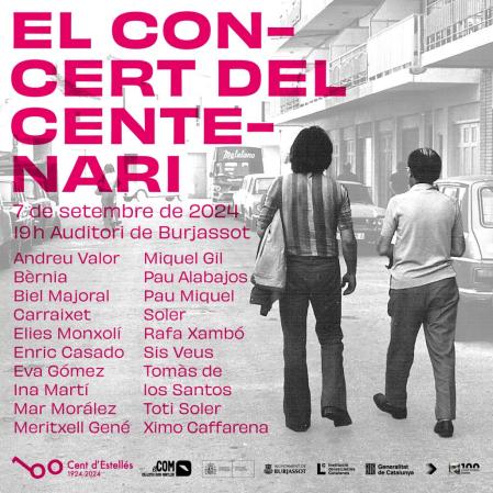 Cartel del concierto homenaje a Estellés que se celebra el próximo sábado en Burjassot