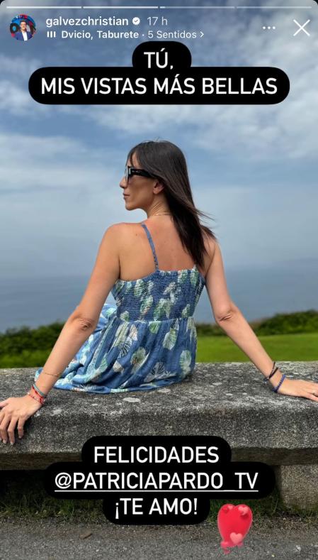 La romántica felicitación de Christian Gálvez a Patricia Pardo