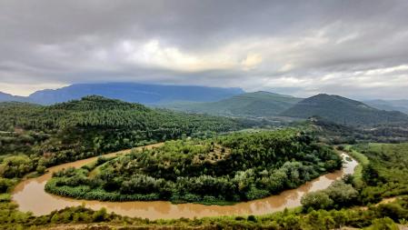 El meandro del Llobregat tras las últimas lluvias.