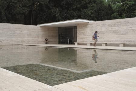 El Pabellón Alemán de Barcelona, diseñado por el arquitecto Ludwig Mies van der Rohe.