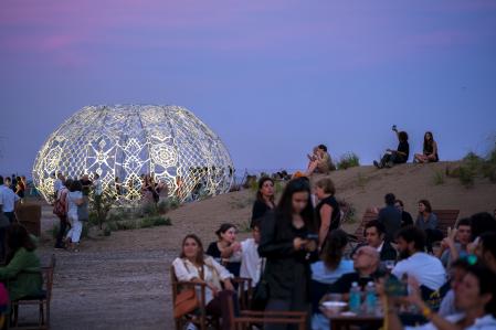 Inauguración del festival Manifesta 15 celebrada en las ''Tres Xemeneies de Sant Adrià'', que abre sus puertas al público por primera vez desde su clausura , Sant Adrià de Besòs, 7 de Septiembre de 2024.