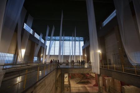 Planta superior de la sala de las turbinas con