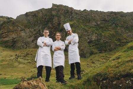 Los chefs ganadores: Marta Oti Silvestre, Marco Sobral y Alessandro Abbrescia