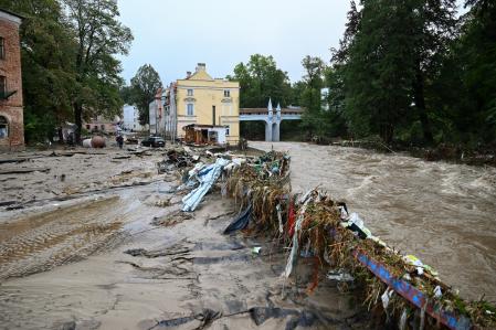 Las calles de Ladek-Zdroj, Polonia.