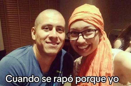 Erick se rapó en solidaridad