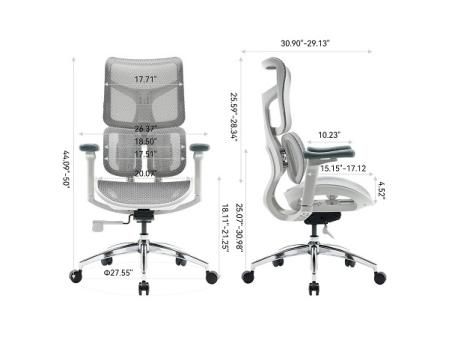 Medidas de la silla ergonómica de Sihoo