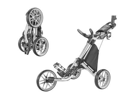 Caddytek Caddylite V8-Silver EZ-Fold-Carrito de Golf de 3 Ruedas