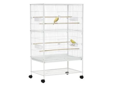 PawHut - Jaula grande con ruedas