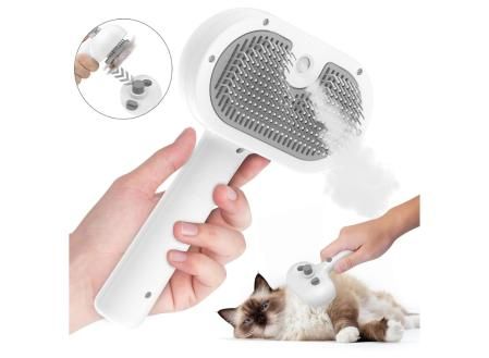Cepillo par Perros Gatos,Steamy Brush Autolimpiante