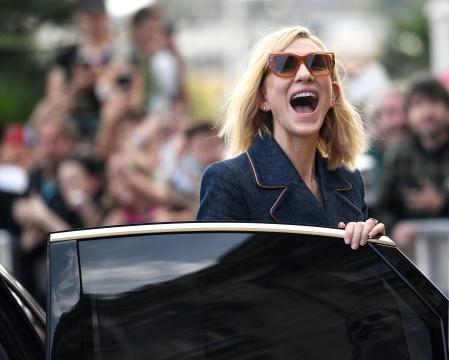 Cate Blanchett a su llegada al festival