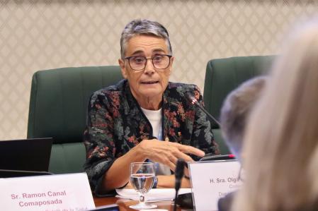 La consellera de Salut, Olga Pané, en compareixença en comissió al Parlament aquest dimecres