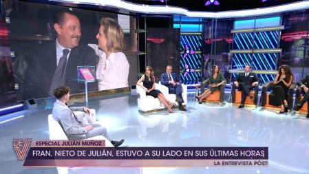 Fran, el nieto de Julián Muñoz, se sienta por primera vez en un plató, en '¡De Viernes!'.