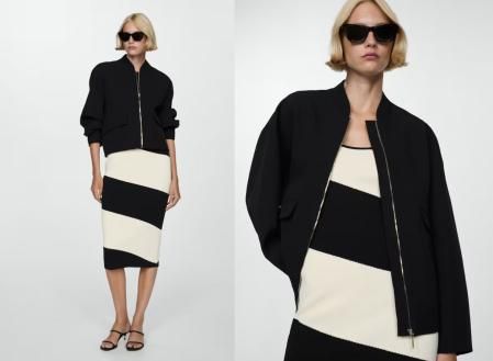 Chaqueta bomber oversize Mango