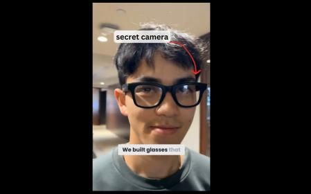 Recurso del proyecto que muestra los riesgos del reconocimiento facial en unas gafas inteligentes.