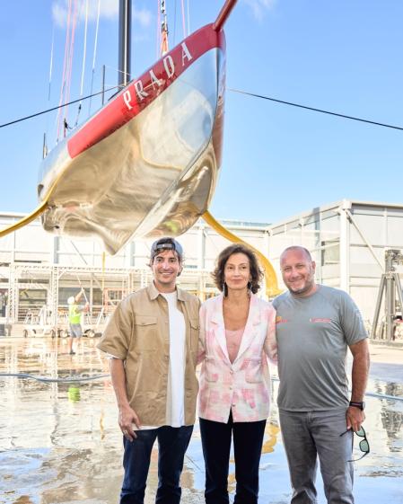 Luna Rossa Prada Pirelli junto a Audrey Azoulay