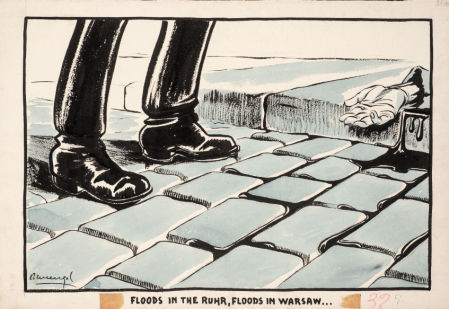 Caricatura de Mario Armengol en la exposición de Muvim