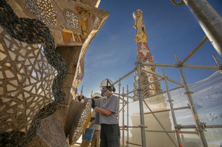 OBRAS DE RESTAURACIÓN DE LA TORRE DE JUDAS DE LA SAGRADA FAMILIA