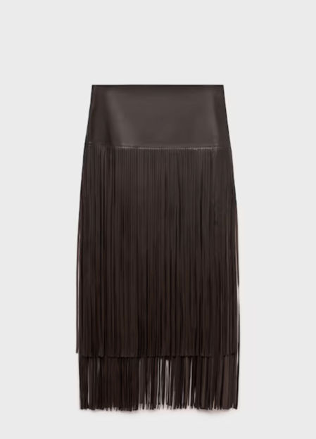 Falda de flecos de Mango