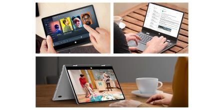 Úsalo tanto de tablet como de portátil, su pantalla es táctil